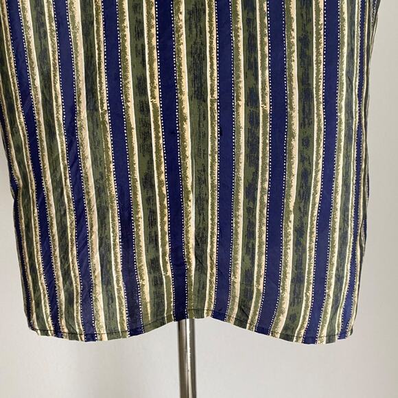 Melrose Studio Shirt Silk striped grandma preppy size Medium - Picture 6 of 7